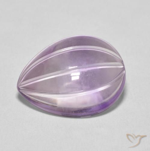 6.58ct Natural Violeta acinzentado claro Ametista, Formato de pêra, Transparente