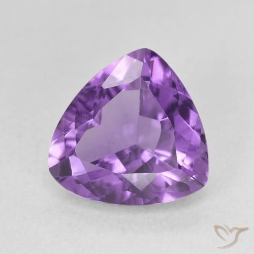 Ametista Violeta médio Natural 2.85ct, Trilhão, VVS-VS