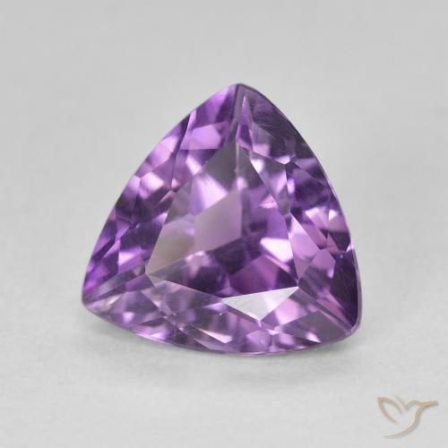 Ametista Medium Light Purplish-Violet Natural 2.72ct, Trilhão, VS
