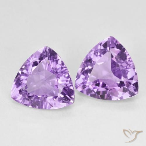 Pedras preciosas de Ametista Violeta Púrpura Profundo natural de 5.50 ct, Trilhão, VS