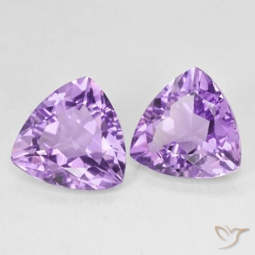 Pedras preciosas de Ametista Profundo Iris Violeta natural de 5.61 ct, Trilhão, VS