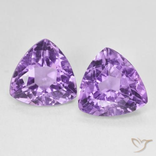 5.84ctw Natural Violeta médio Ametista, Trilhão, VS