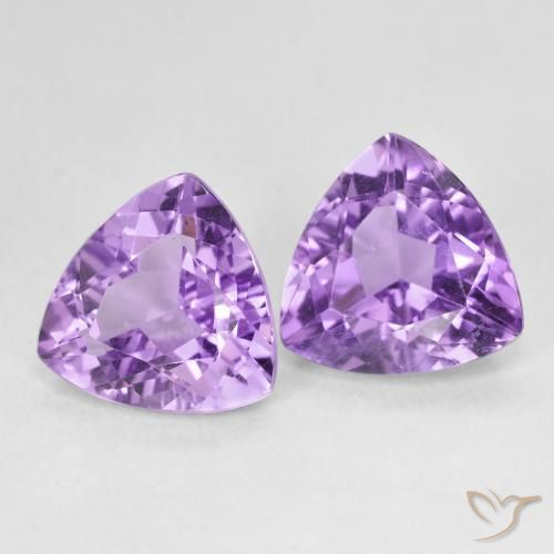 Pedras preciosas de Ametista Violeta médio natural de 5.84 ct, Trilhão, VS