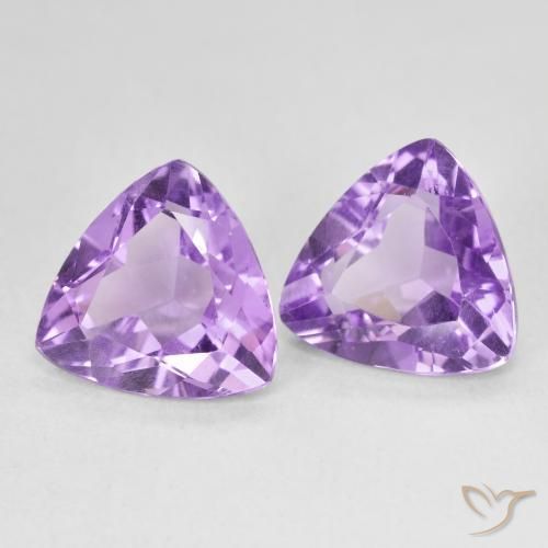 Pedras preciosas de Ametista Violeta médio natural de 5.51 ct, Trilhão, VS