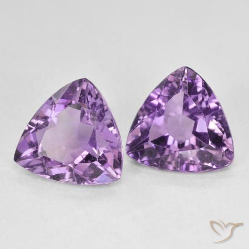 Pedras preciosas de Ametista Violeta rosado natural de 5.56 ct, Trilhão, VS