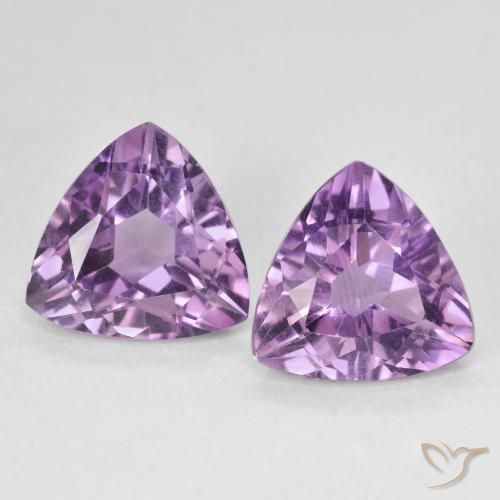5.72ctw Natural Violeta Claro-Médio Ametista, Trilhão, VS
