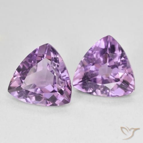 Pedras preciosas de Ametista Violeta Claro-Médio natural de 5.72 ct, Trilhão, VS