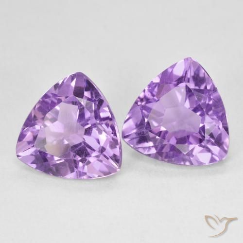 Pedras preciosas de Ametista Violeta médio natural de 5.57 ct, Trilhão, VS