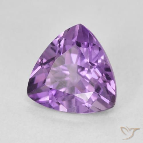 Ametista Violeta Púrpura Natural 3.07ct, Trilhão, VVS-VS