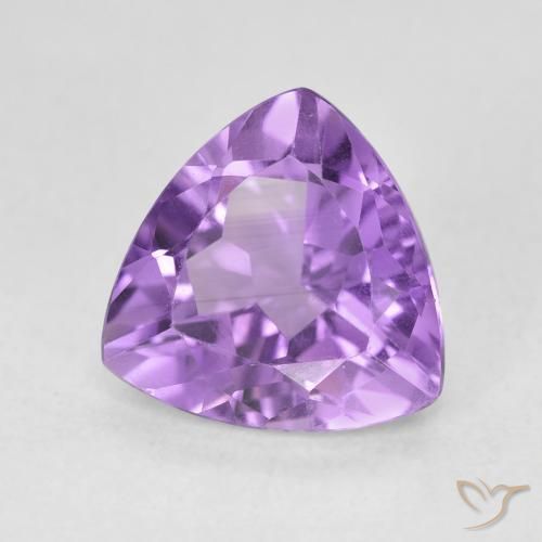 Ametista Violeta Intenso Natural 2.97ct, Trilhão, VVS-VS