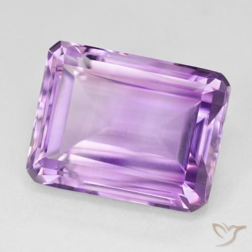 Ametista Violeta rosado claro Natural 20.03ct, Corte Octógono / Esmeralda, VVS