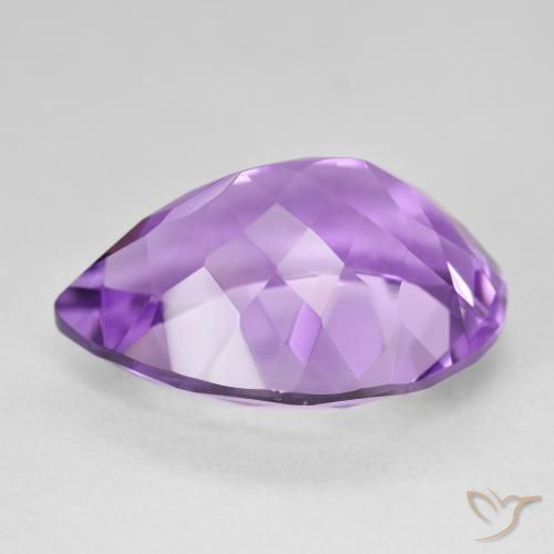 Ametista Violeta médio Natural 18.75ct, Formato de pêra, VVS