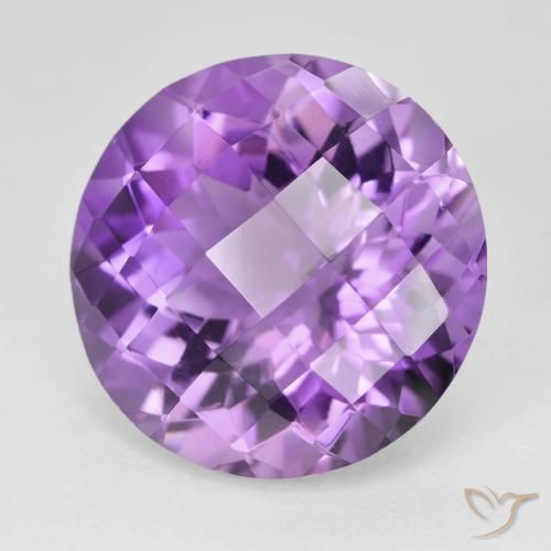 Ametista Violeta Profundo Natural 19.39ct, Redondo, VVS