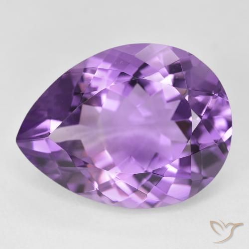 18.39ct Natural Violeta Púrpura Ametista, Formato de pêra, VVS