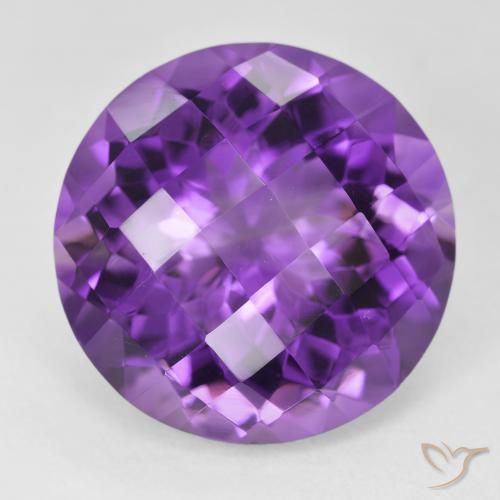 19.14ct Natural Medium Dark-Violet Ametista, Redondo, VVS