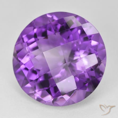 Ametista Medium Dark-Violet Natural 19.14ct, Redondo, VVS
