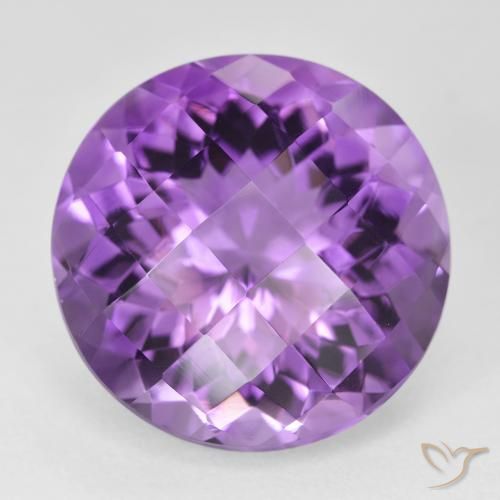 18.76ct Natural Violeta Púrpura Médio Ametista, Redondo, VVS
