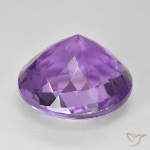 Ametista Violeta Púrpura Médio Natural 18.76ct, Redondo, VVS