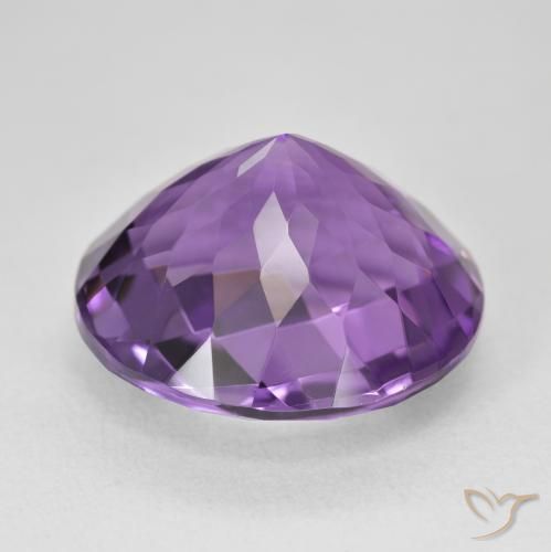 Ametista Violeta-rosa médio Natural 18.58ct, Redondo, VVS