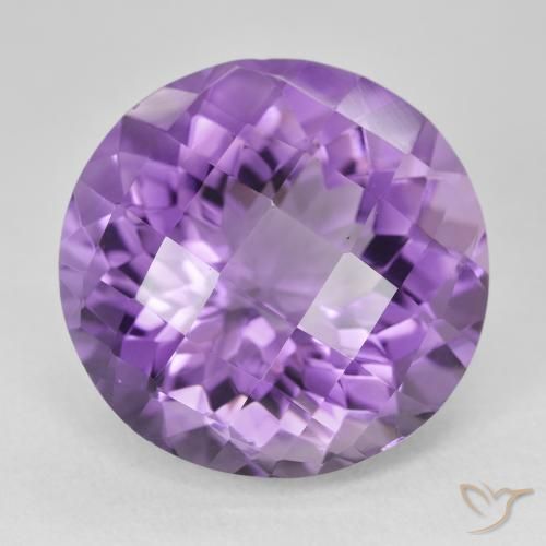 18.92ct Natural Violeta Claro-Médio Ametista, Redondo, VVS