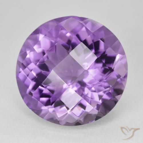 Ametista Violeta Claro-Médio Natural 18.92ct, Redondo, VVS