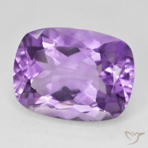 Ametista Violeta médio Natural 18.46ct, Almofada, VVS