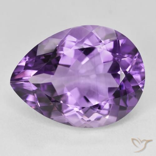 19.11ct Natural Violeta Intenso Ametista, Formato de pêra, VVS, Photo A