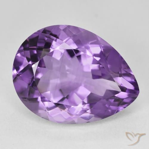 Ametista Violeta Intenso Natural 19.11ct, Formato de pêra, VVS