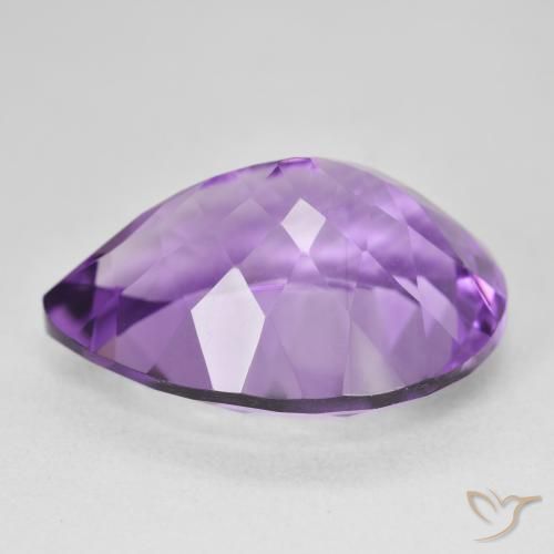 Ametista Violeta Intenso Natural 19.11ct, Formato de pêra, VVS