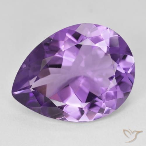 15.70ct Natural Violeta médio Ametista, Formato de pêra, VVS