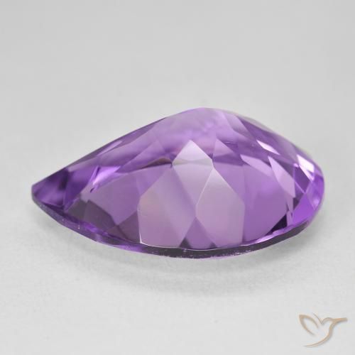 Ametista Violeta médio Natural 15.70ct, Formato de pêra, VVS