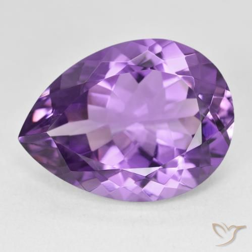 17.90ct Natural Violeta Intenso Ametista, Formato de pêra, VVS