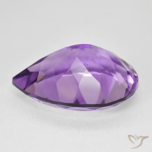 Ametista Violeta Intenso Natural 17.90ct, Formato de pêra, VVS