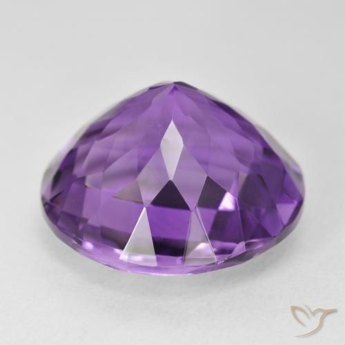 Ametista Violeta Vívido Natural 18.89ct, Redondo, VVS