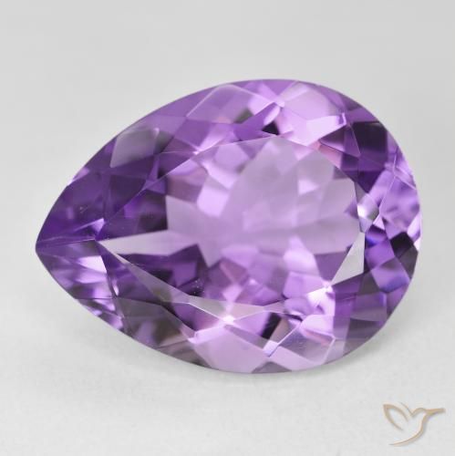 17.62ct Natural Violeta Intenso Ametista, Formato de pêra, VVS