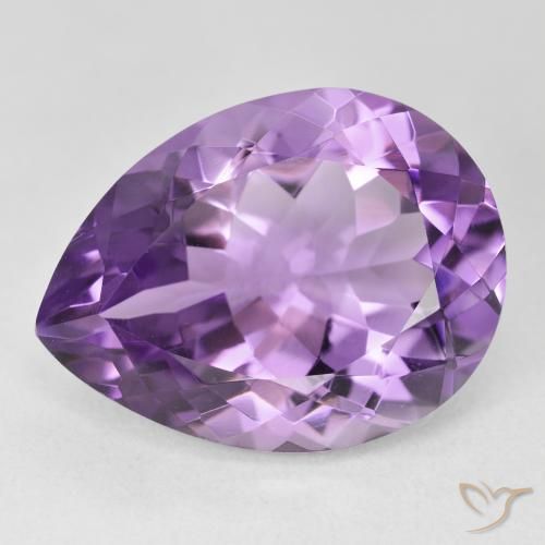 17.75ct Natural Violeta Púrpura Ametista, Formato de pêra, VVS