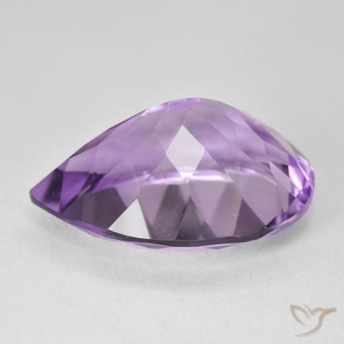 Ametista Violeta Púrpura Natural 17.75ct, Formato de pêra, VVS