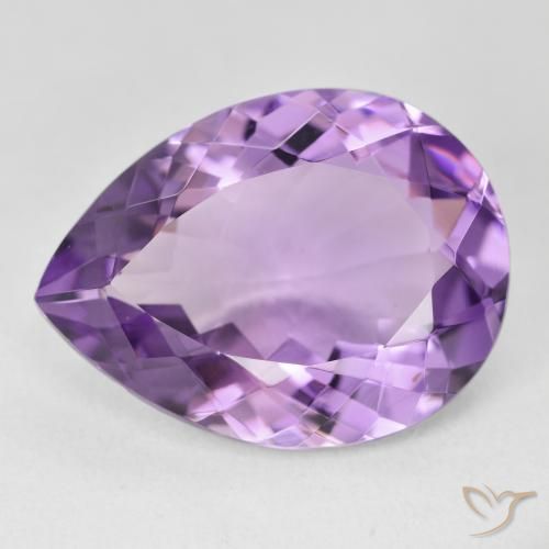 16.38ct Natural Violeta Púrpura Médio Ametista, Formato de pêra, VVS