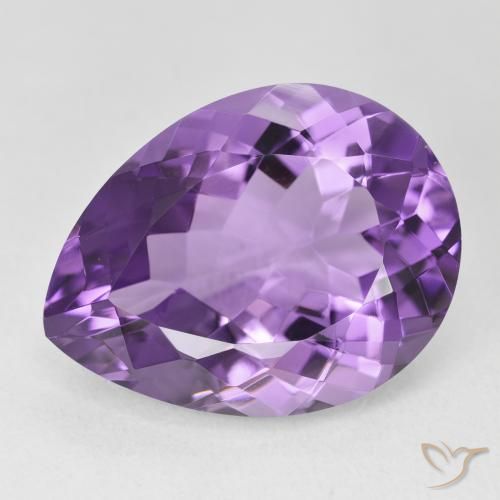 17.84ct Natural Violeta Intenso Ametista, Formato de pêra, VVS