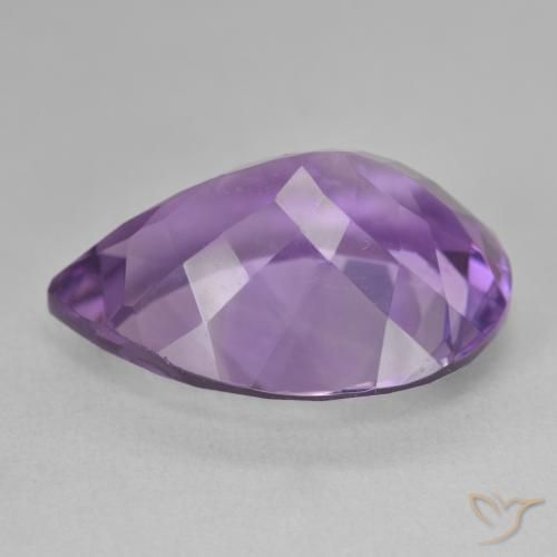 Ametista Violeta médio Natural 18.06ct, Formato de pêra, VVS-VS