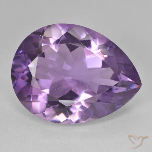 Ametista Violeta médio Natural 17.70ct, Formato de pêra, VVS-VS