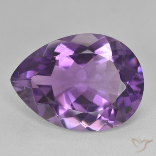 15.83ct Natural Violeta médio Ametista, Formato de pêra, VVS-VS