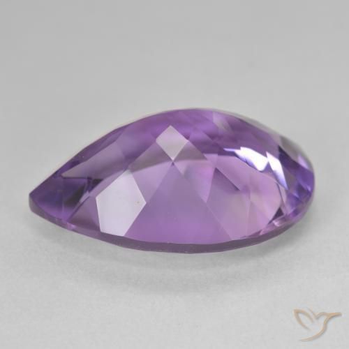Ametista Violeta médio Natural 15.83ct, Formato de pêra, VVS-VS