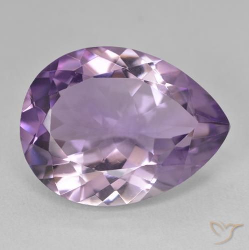 Ametista Violeta médio Natural 16.78ct, Formato de pêra, VVS