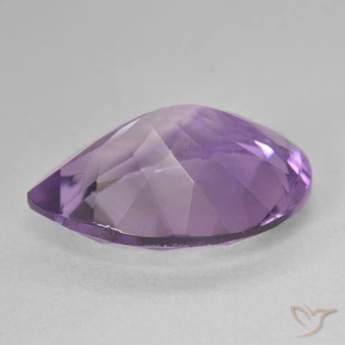 Ametista Violeta médio Natural 16.78ct, Formato de pêra, VVS