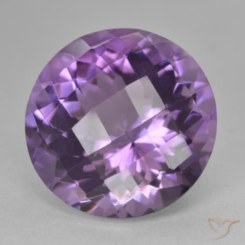 Ametista Violeta médio Natural 18.88ct, Redondo, VVS