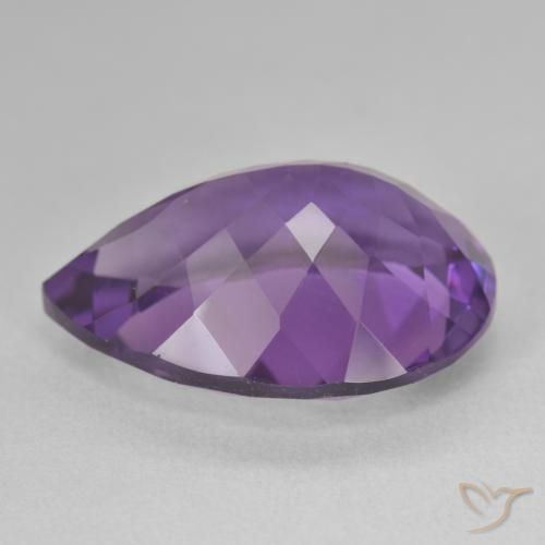 Ametista Medium Light-Violet Natural 18.36ct, Formato de pêra, VVS