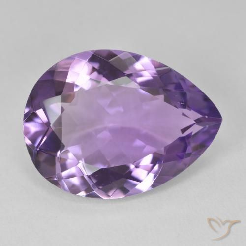 Ametista Violeta médio Natural 15.16ct, Formato de pêra, VVS-VS