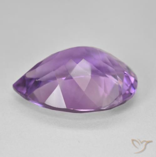 Ametista Violeta-rosa médio Natural 16.79ct, Formato de pêra, VVS-VS