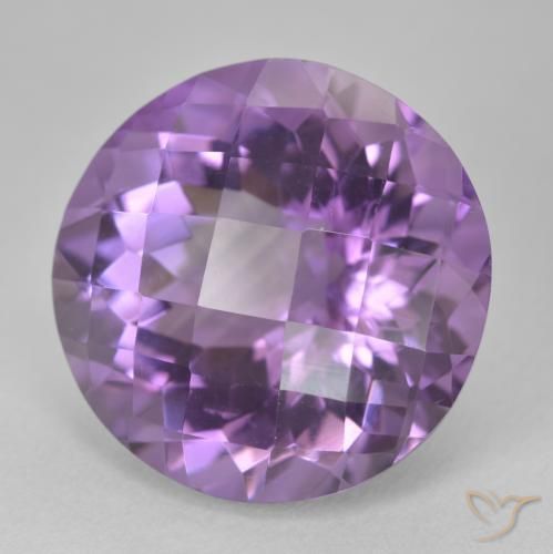 Ametista Violeta médio Natural 19.76ct, Redondo, VVS-VS